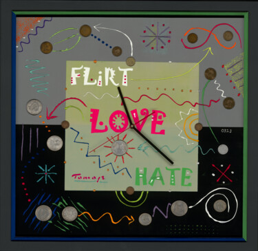 绘画 标题为“Flirt, Love and Hate” 由Tomasz, 原创艺术品, 丙烯