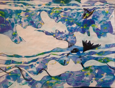 L'écume du temps, 2010 绘画 标题为“L'écume du temps, 2…” 由Diane Medus, 原创艺术品, 墨