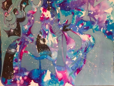 绘画 标题为“Les Pléïades, 2010” 由Diane Medus, 原创艺术品, 墨