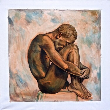 Schilderij getiteld "49,3" door Etzi, Origineel Kunstwerk, Olie