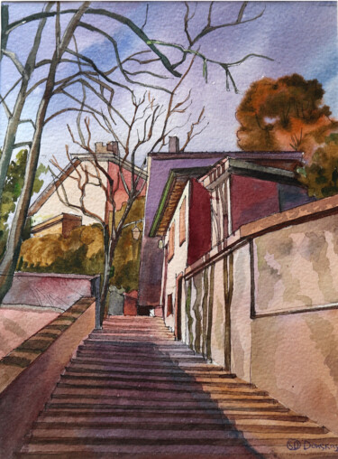 Painting titled "Primavera Italia" by Sviatlana Danskaya, Original Artwork, Watercolor