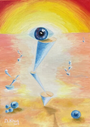 Painting titled "Eye sunrise" by Darya Khus, Original Artwork, Oil