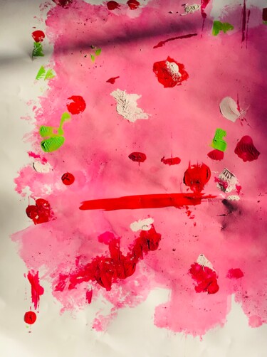 Pittura intitolato "Life is Pink" da Sharmene Yousuf (Meneartiste), Opera d'arte originale, Acrilico