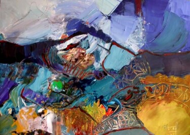 Painting titled "La montagne inacces…" by Jacques Donneaud, Original Artwork