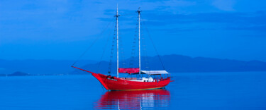 Photographie intitulée "Barco vermelho" par Sergio Assis, Œuvre d'art originale, Photographie non manipulée