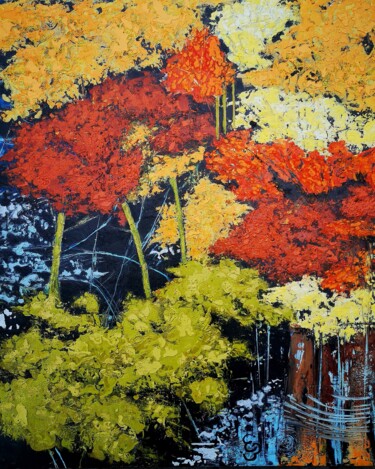 Painting titled "02.2023" by Evelyne Brunet, Original Artwork, Oil