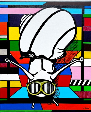 Painting titled "« La traversée des…" by Angélique Dufossé, Original Artwork, Acrylic Mounted on Wood Stretcher frame
