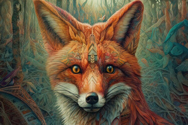 数字艺术 标题为““Sacred Animals” co…” 由Olga Sukhikh (Lolly Shine), 原创艺术品, AI生成的图像