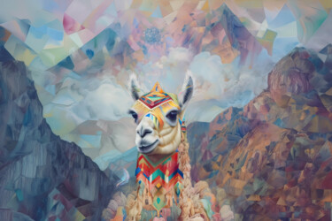 数字艺术 标题为““Sacred Animals” co…” 由Olga Sukhikh (Lolly Shine), 原创艺术品, AI生成的图像