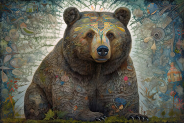 数字艺术 标题为““Sacred Animals” co…” 由Olga Sukhikh (Lolly Shine), 原创艺术品, AI生成的图像