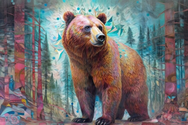 数字艺术 标题为““Sacred Animals” co…” 由Olga Sukhikh (Lolly Shine), 原创艺术品, AI生成的图像