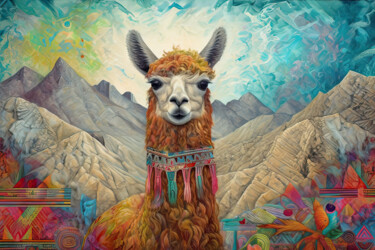 数字艺术 标题为““Sacred Animals” co…” 由Olga Sukhikh (Lolly Shine), 原创艺术品, AI生成的图像