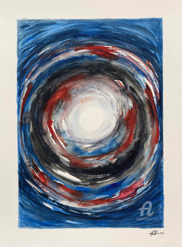 绘画 标题为“Abstraction 17” 由Humberto Cesar Pornaro, 原创艺术品, 水彩
