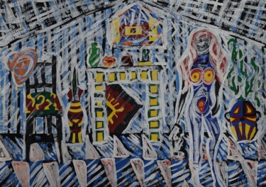 Dream of a foggy room 绘画 标题为“Dream of a foggy ro…” 由Małgorzata Wartołowicz (Margot Sophie), 原创艺术品, 丙烯