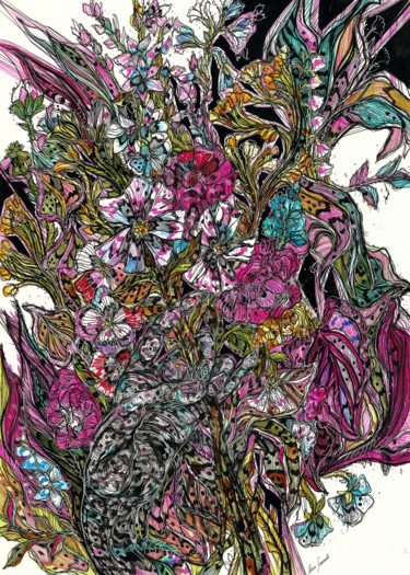 제목이 "Spring Flowers"인 그림 Maria Susarenko로, 원작, 마커