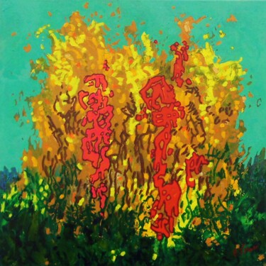 绘画 标题为“le printemps 49-3” 由Christian Saint Marc, 原创艺术品, 丙烯