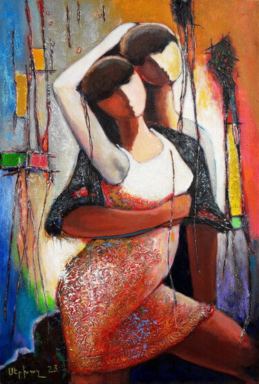 Love and passion(90x60cm, oil/canvas, ready to hang) 绘画 标题为“Love and passion(90…” 由Serkhach, 原创艺术品, 油 安装在木质担架架上