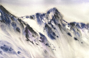 Peinture intitulée "Whispers of Winter" par Tatiana Bykova, Œuvre d'art originale, Aquarelle