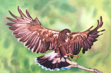 绘画 标题为“After the Flight” 由Aryawansa Kumarasinghe, 原创艺术品, 油 安装在木质担架架上