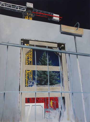 Peinture intitulée "Chantier, Saint-Roc…" par Marie-Odile Ginies, Œuvre d'art originale, Acrylique