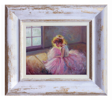 绘画 标题为“BALLET DANCER AT RE…” 由Domenico Ronca, 原创艺术品, 油 安装在木质担架架上