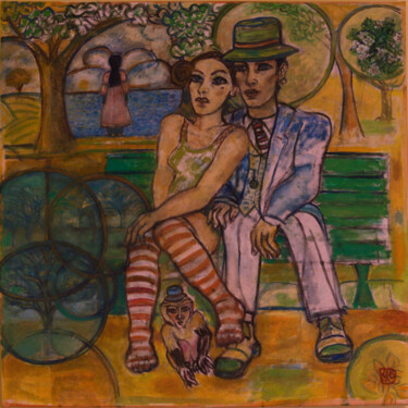 Le rêve - Peinture à l'Huile sur Toile Peinture intitulée "Le rêve - Peinture…" par Robert Gibson, Œuvre d'art originale, Huile Monté sur Châssis en bois