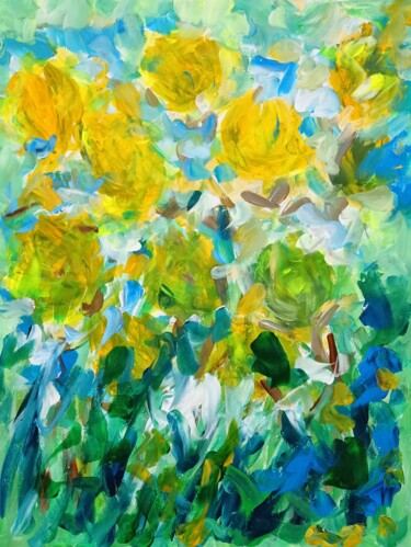 Peinture intitulée "" Floraison printan…" par Natalya Mougenot, Œuvre d'art originale, Acrylique