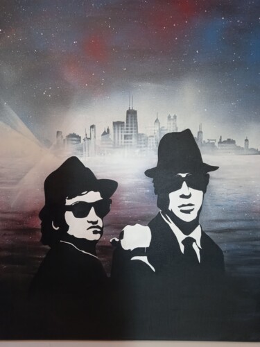 Peinture intitulée "Jake & Elwood" par Versus, Œuvre d'art originale, Acrylique