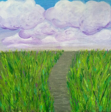 I See Purple All Around Me 绘画 标题为“I See Purple All Ar…” 由Christina Bug, 原创艺术品, 丙烯 安装在纸板上