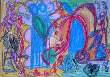 Disegno intitolato "A Salvação do Mundo…" da Sónia Marcos, Opera d'arte originale, Pastello