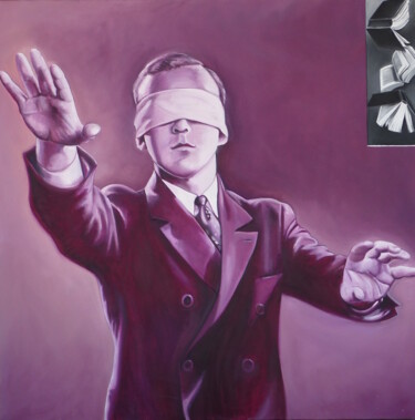 Painting titled "Epistemology" by Peter Illig, Original Artwork, Oil Mounted on Wood Stretcher frame