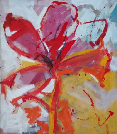 Pintura intitulada "Memória da flor - f…" por Sandro Maciel, Obras de arte originais, Acrílico Montado em Armação em madeira