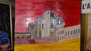 Painting titled "château de Tomar ,…" by Frederic Servian, Original Artwork, Oil