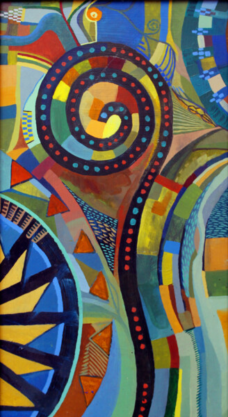Painting titled "Germ" by Solomon Tair Sharif (Air-T), Original Artwork, Oil