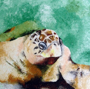 "Caretta Series 4" başlıklı Tablo Sadettin Sari tarafından, Orijinal sanat, Pigmentler