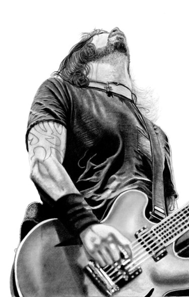 图画 标题为“Dave Grohl” 由Paul Stowe, 原创艺术品, 铅笔