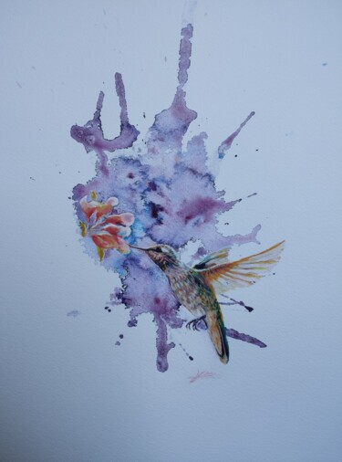 The eternal freedom Peinture intitulée "The eternal freedom" par Karen Lara Martin, Œuvre d'art originale, Aquarelle
