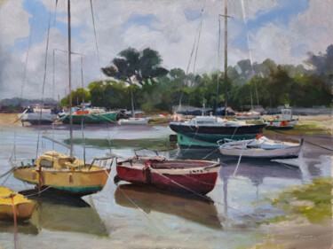 Peinture intitulée "Ile de Batz" par Pascal Giroud, Œuvre d'art originale, Huile