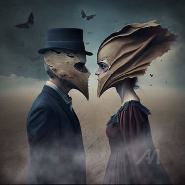 Цифровое искусство под названием "August and Karina" - Pulchra Family, Подлинное произведение искусства, Цифровая живопись