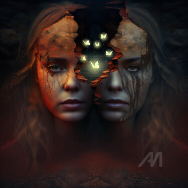 Картина под названием "Paradigm of Persona…" - Pulchra Family, Подлинное произведение искусства, Цифровая живопись