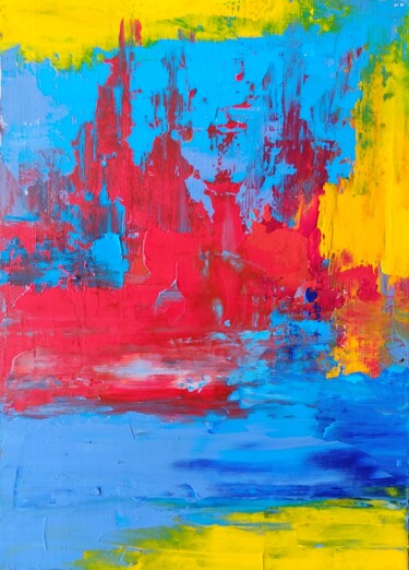 Malerei mit dem Titel "Feuer" von Natalia Ayupov, Original-Kunstwerk, Öl
