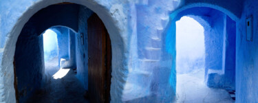 Fotografie getiteld "Bleu Chechaouen" door Jean-Claude Mathier, Origineel Kunstwerk, Digitale fotografie