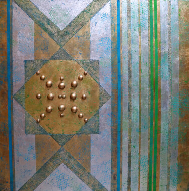 Painting titled "EQUILIBRIUM" by Mascha Chelius, Original Artwork, Acrylic Mounted on Wood Stretcher frame