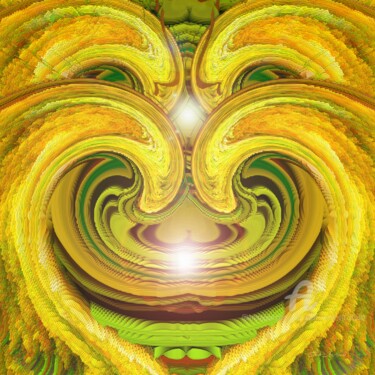 Digital Arts titled "Yellow Smile of Ser…" by Dida Andr & Tevah.Art Studio, Original Artwork, 2D Digital Work