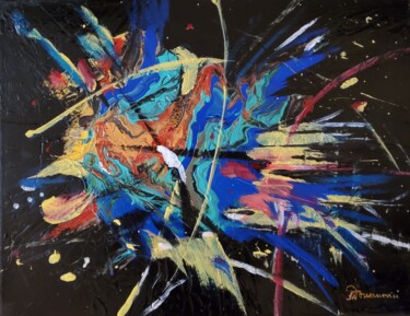 Peinture intitulée "COLOR EXPLOSION" par Maggie Romanovici, Œuvre d'art originale, Acrylique Monté sur Châssis en bois