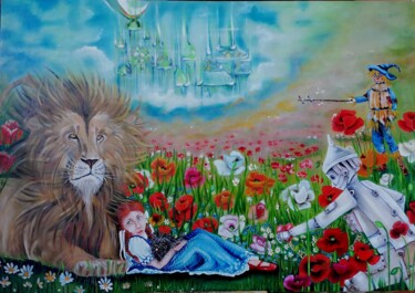 「OVER THE RAINBOW Ol…」というタイトルの絵画 Anna Nuzzoによって, オリジナルのアートワーク, オイル
