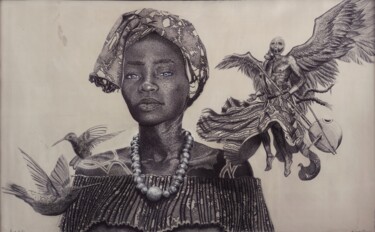 Dessin intitulée "Le choix" par Aureal Eugénio Dossou, Œuvre d'art originale, Stylo à bille