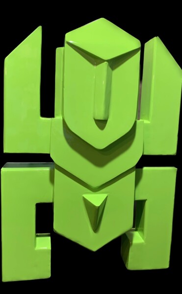 Sculpture titled "Palawan vert anis" by Artotem, Original Artwork, Metals