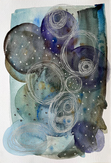 「Ice patterns」というタイトルの絵画 Nataliia Lepikhinaによって, オリジナルのアートワーク, 水彩画