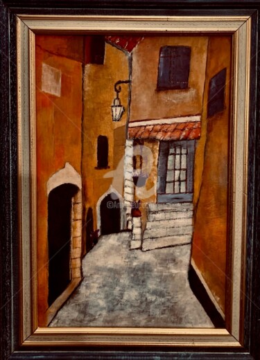 Peinture intitulée "Ruelle  Vence" par Yves Perrotte, Œuvre d'art originale, Huile